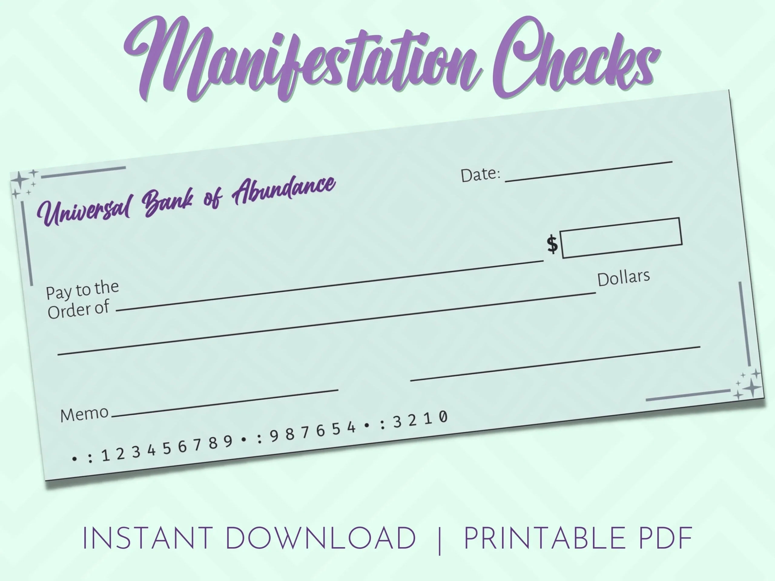 Million Dollar Blank Check Printable