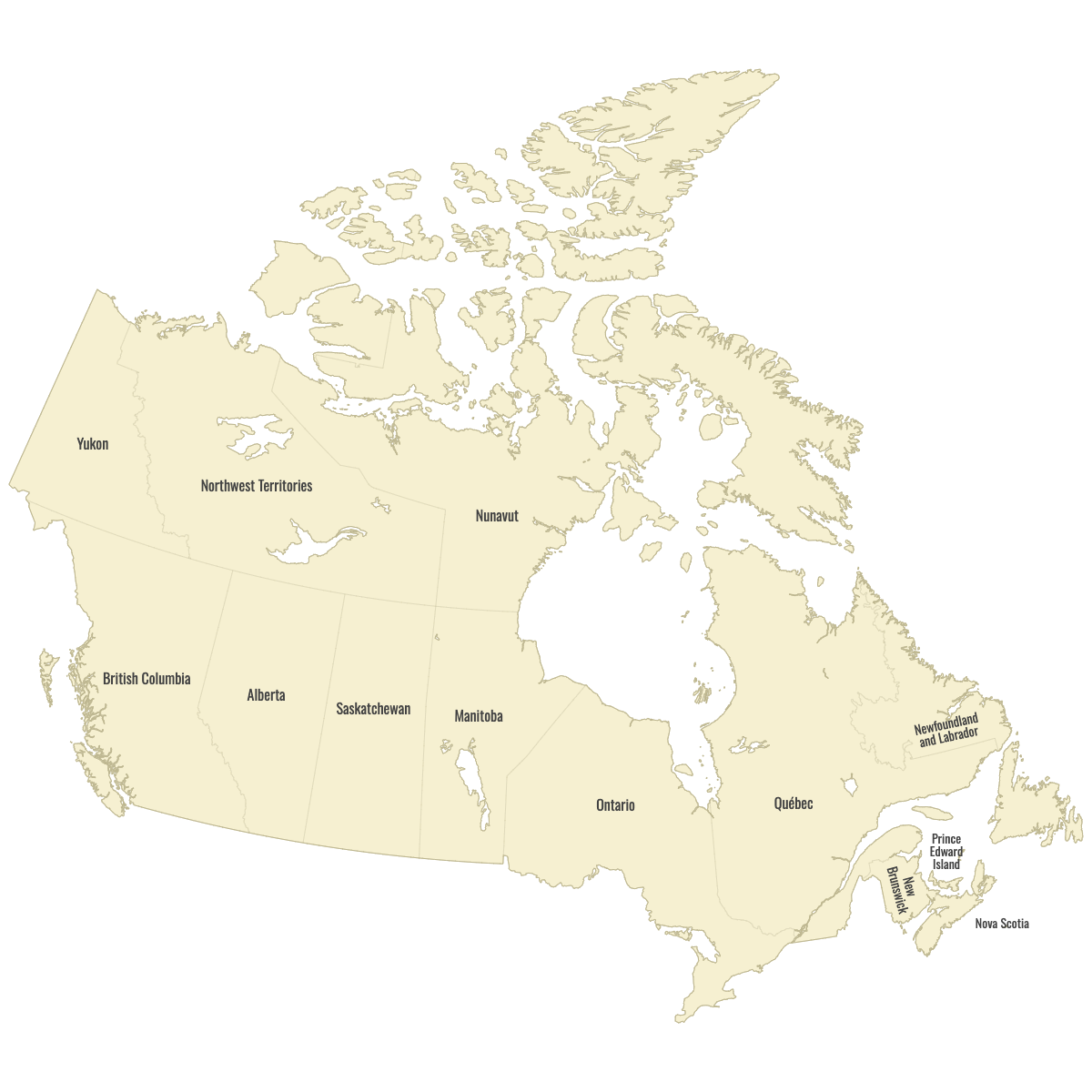 Blank Map Of Canada Printable