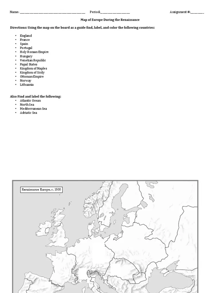 Map Of Europe During Renaissance PDF