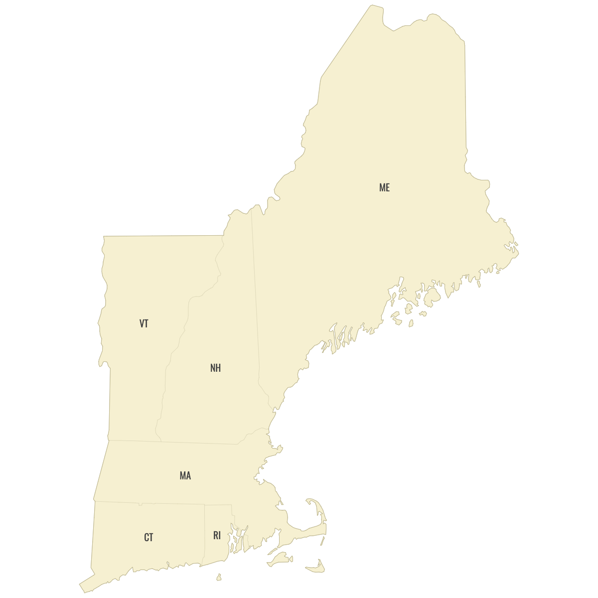 Map Of New England States Ultimaps