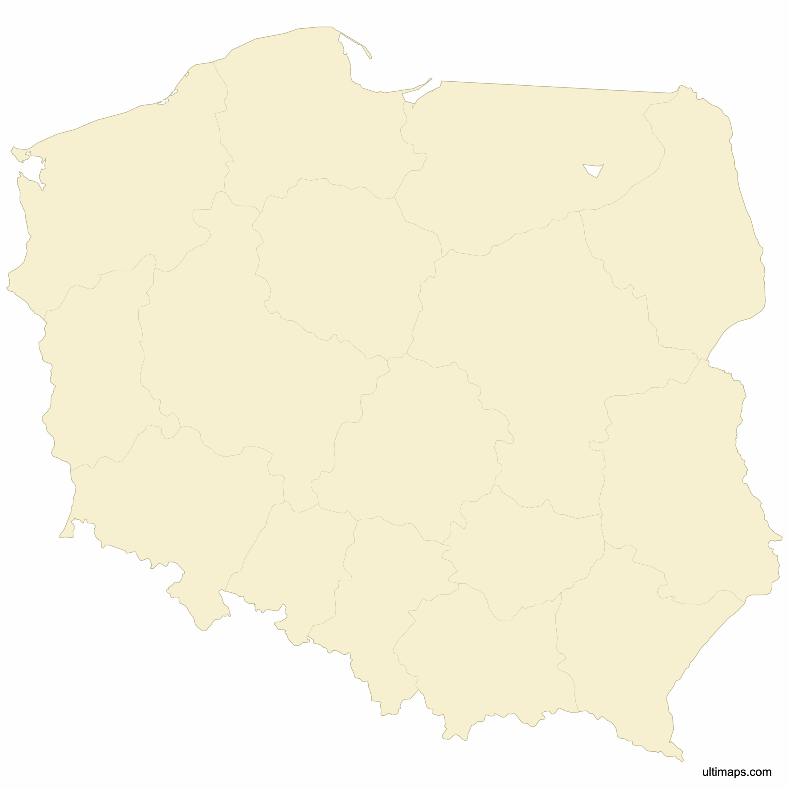 Map Of Poland Provinces Ultimaps