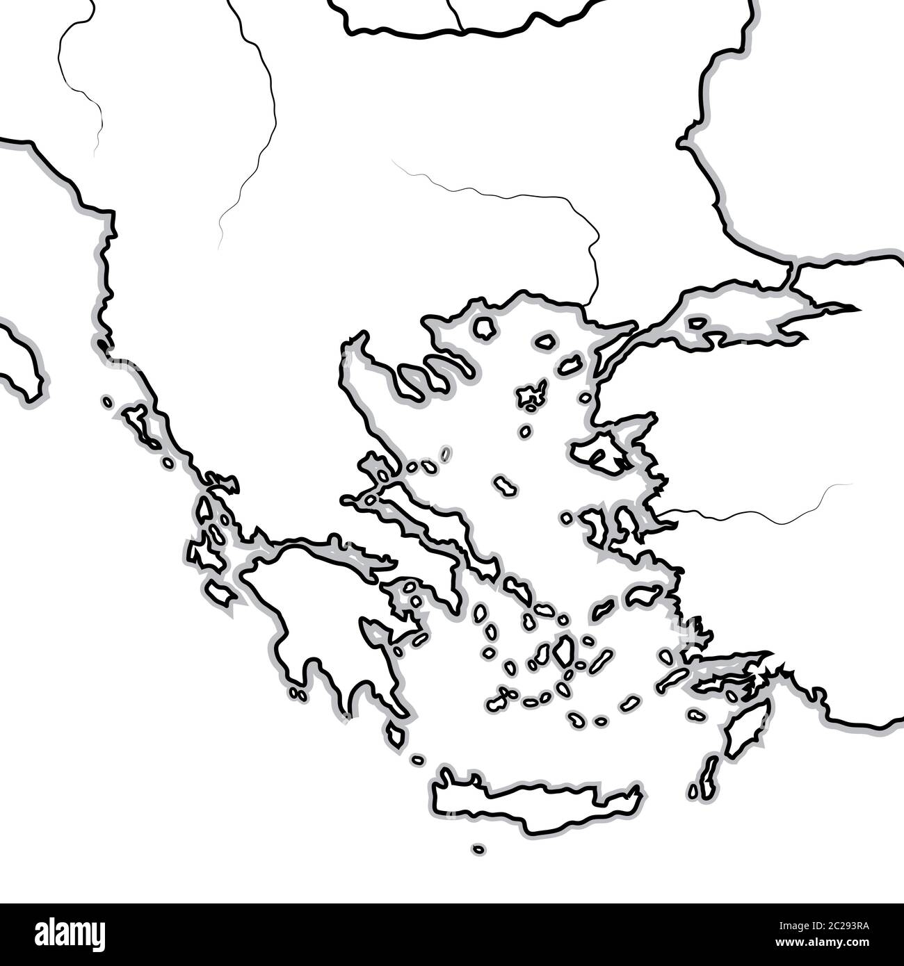 Map Of The GREEK Lands Greece Peloponnese Thrace Macedonia 