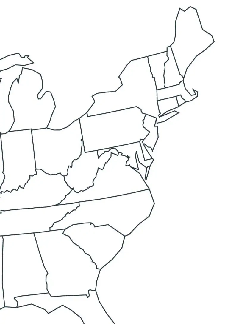 Map Of The USA Blank Map Of North America United States Outline 