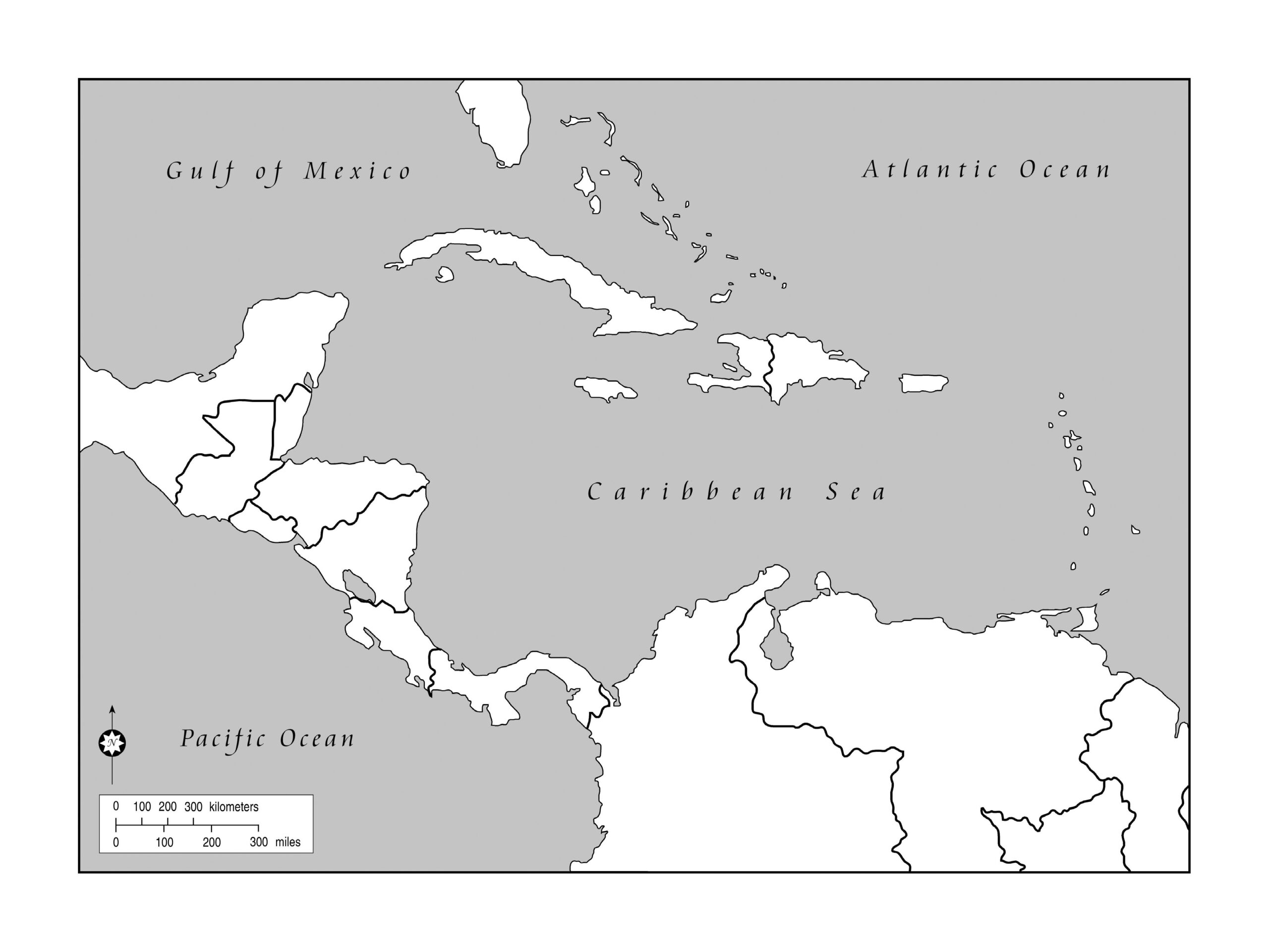 Western Hemisphere Blank Map Printable