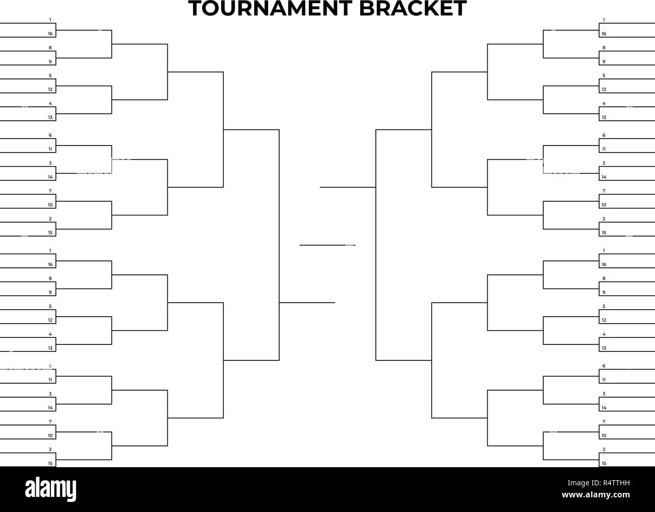March Madness Bracket Empty Tournament Infographics Template 
