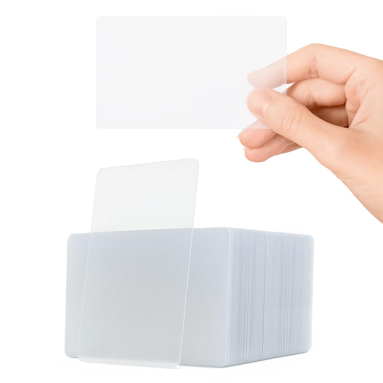 Matt Frosted Clear Blank PVC Cards Plastic Pack Of 100 By 