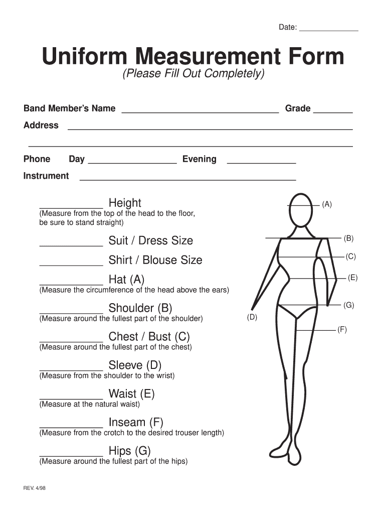 Blank Measure Printable
