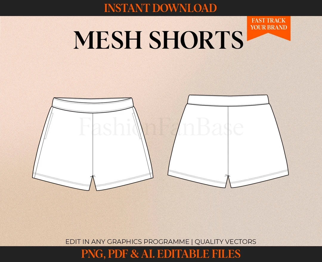 Blank Printable Booty Shorts