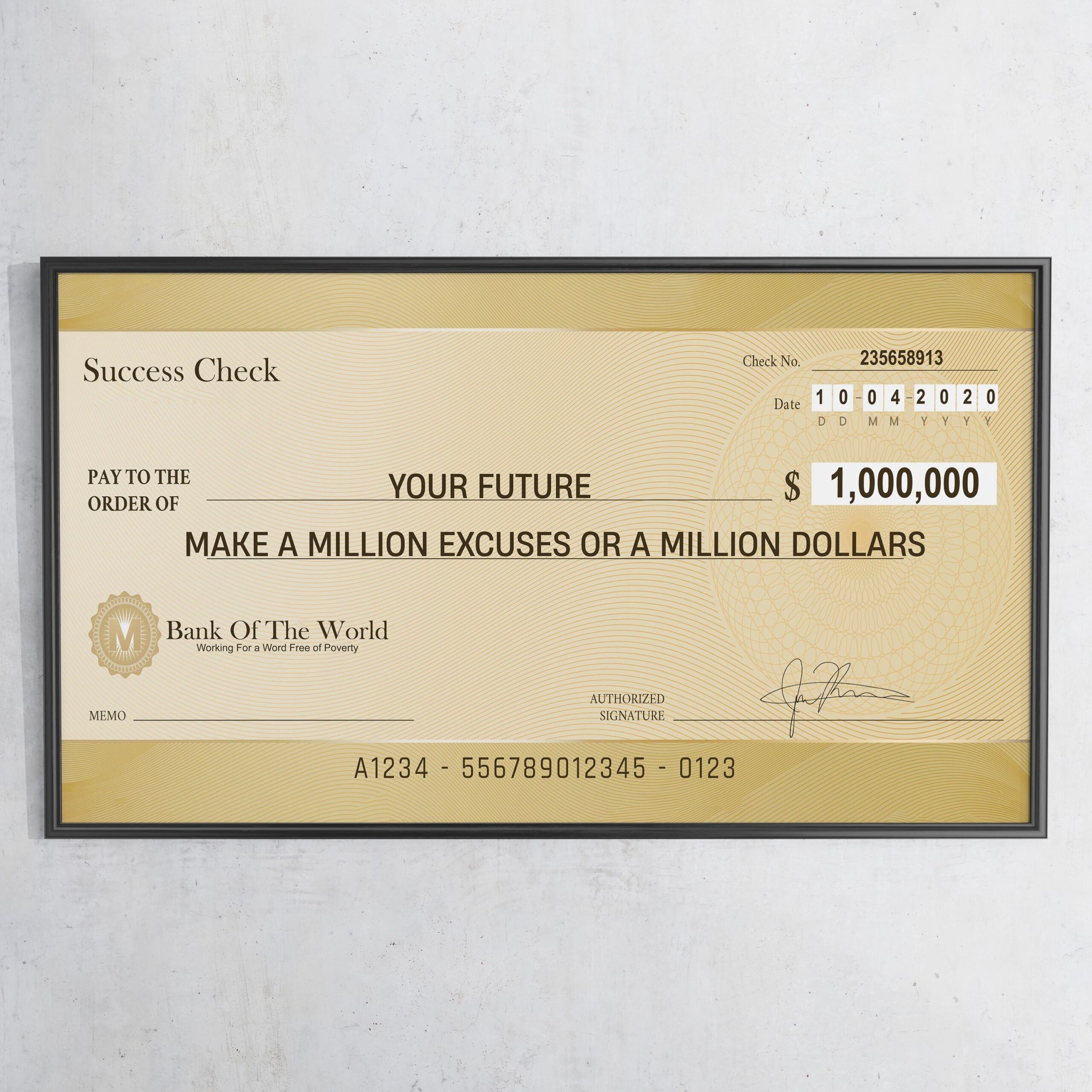 Million Dollar Check Etsy Canada
