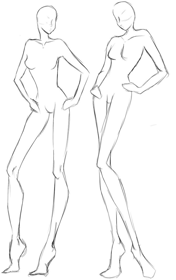 Model Sketches For Fashion Design Templates Sketch Coloring Page