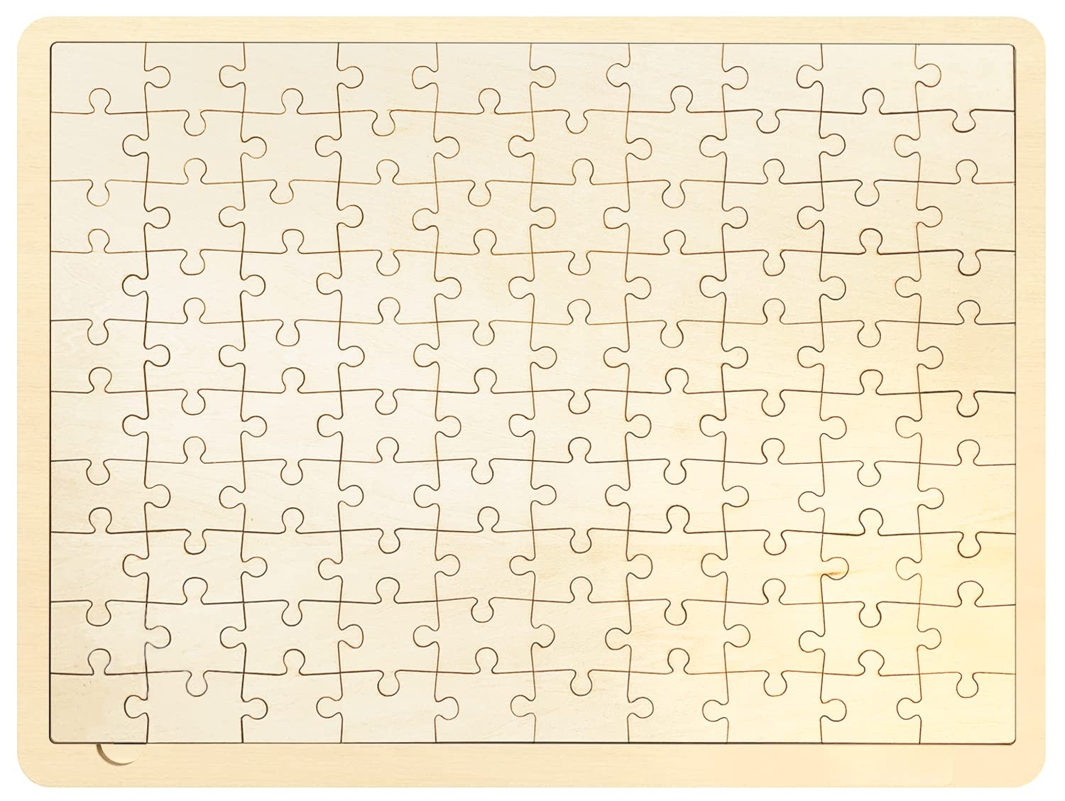 MoinKidz 100 Piece Blank Puzzle With Puzzle Tray To Draw On Each 