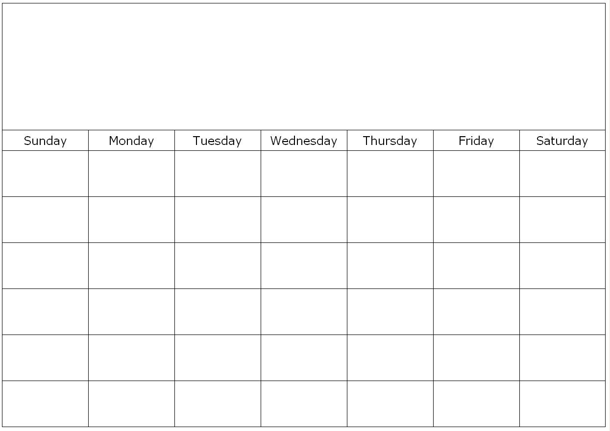 Printable Fill-In Planner Blank Sheet