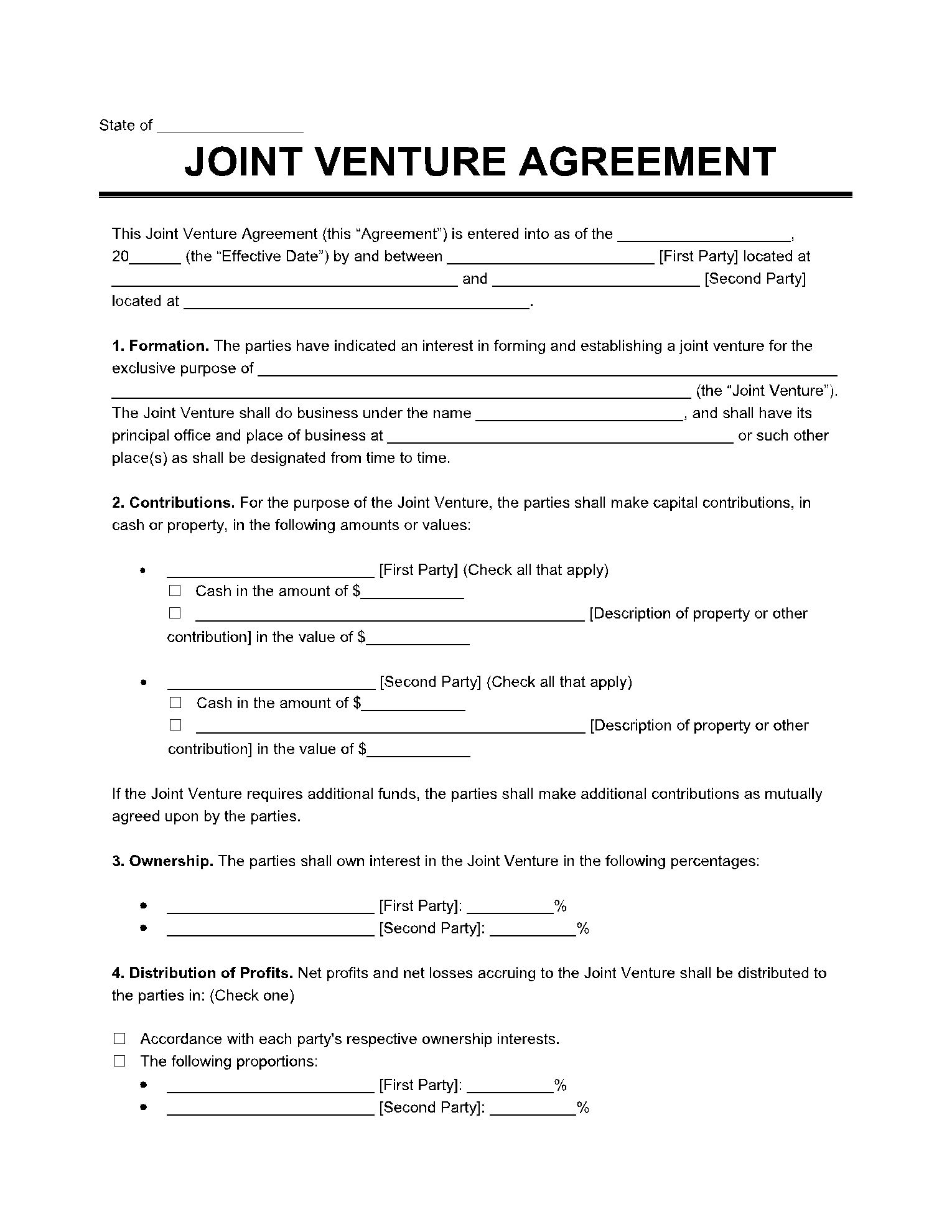 Printable Blank Llc Operating Agreement