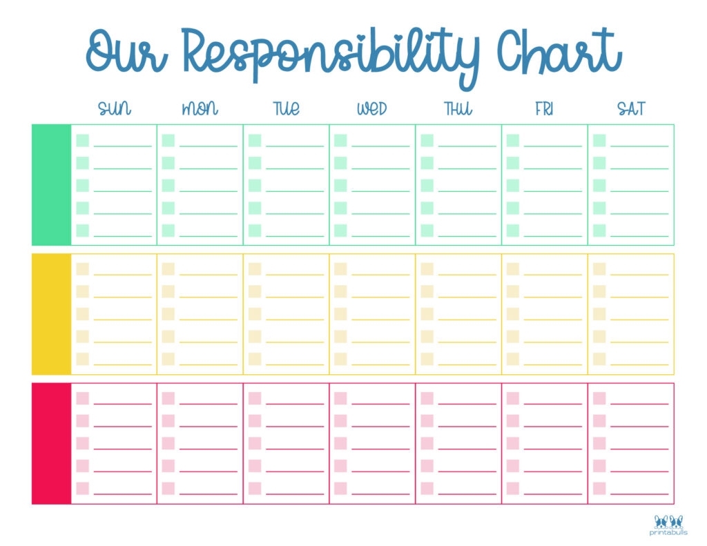 Multiple Children Chore Charts 10 Free Printable Charts 