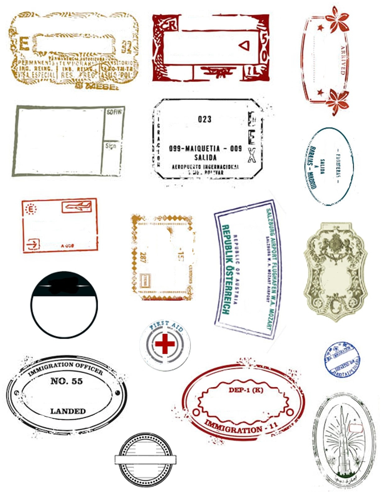 My 3 Monsters Embark Passport Stamp Printables