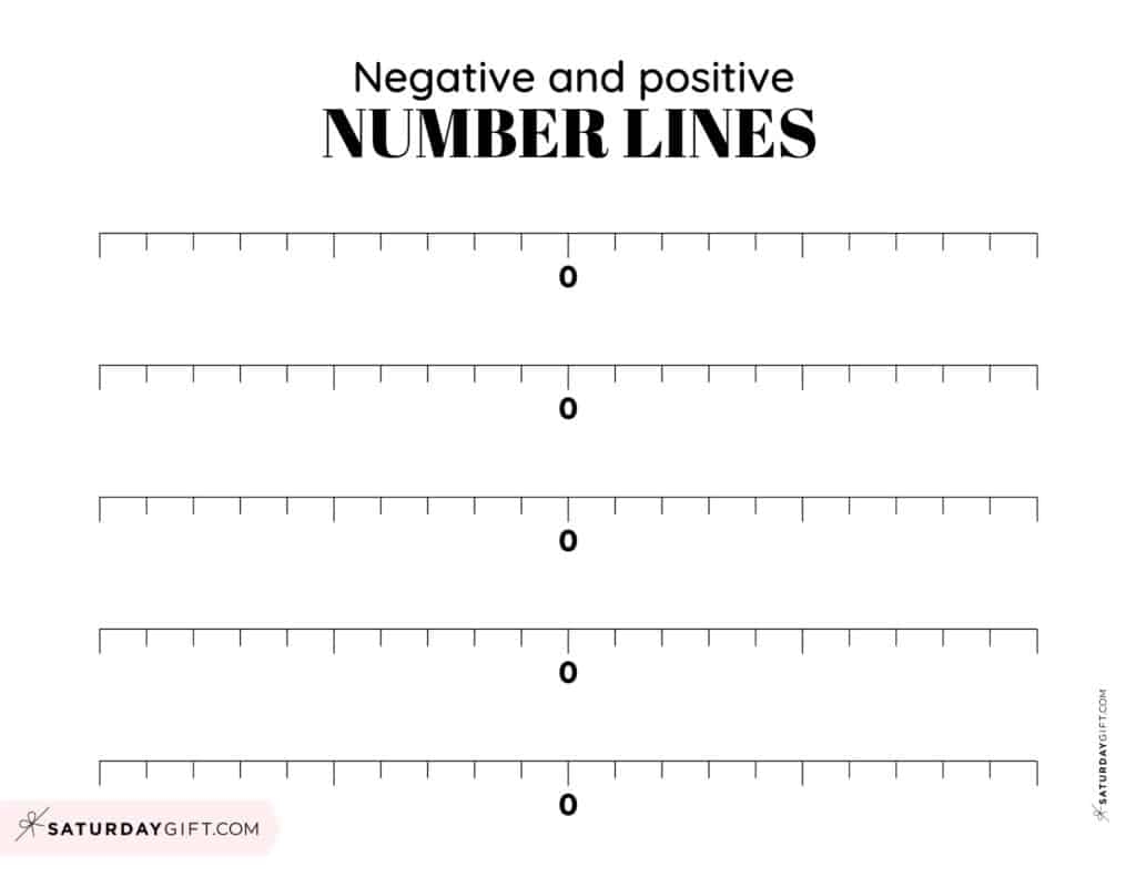 Large Number Line Blank Printable