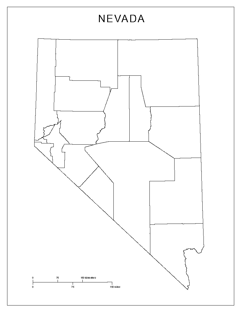 Nevada Blank Map