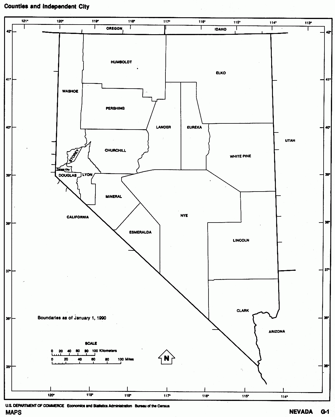 Nevada Free Map