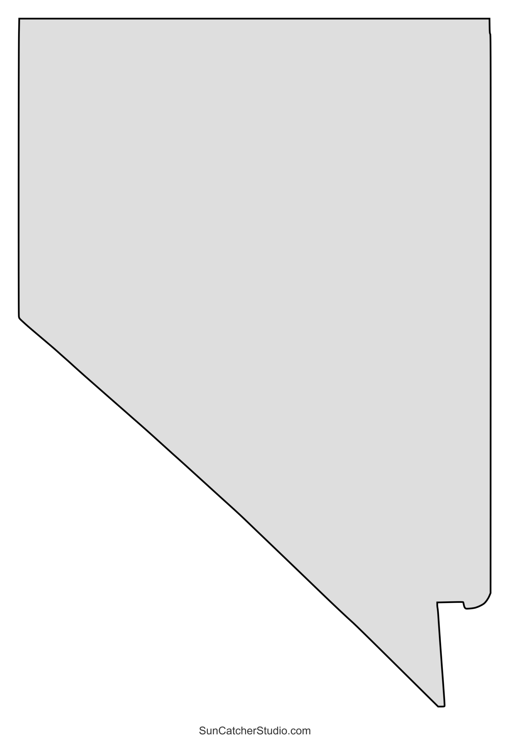 Printable Blank Map Of Nevada