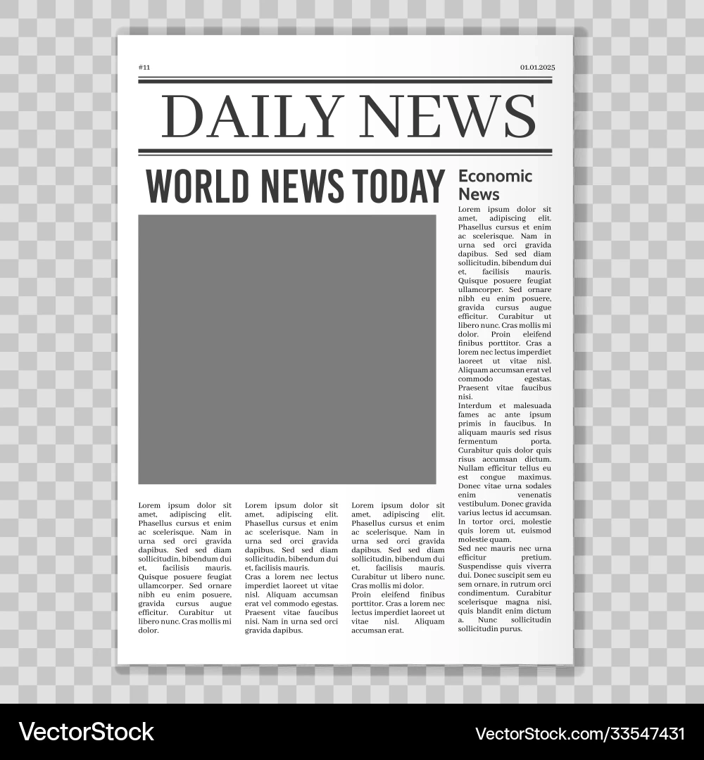 Printable Blank Newspaper Paper