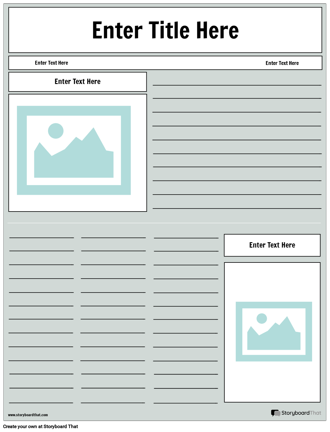 Newpaper Headline Blank Worksheets Printable