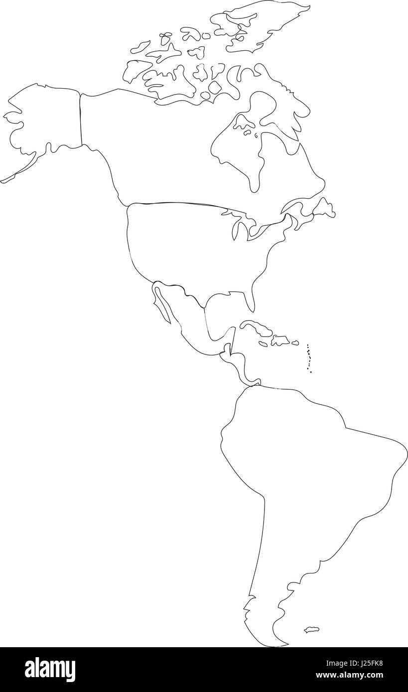 North America Blank Map Printable