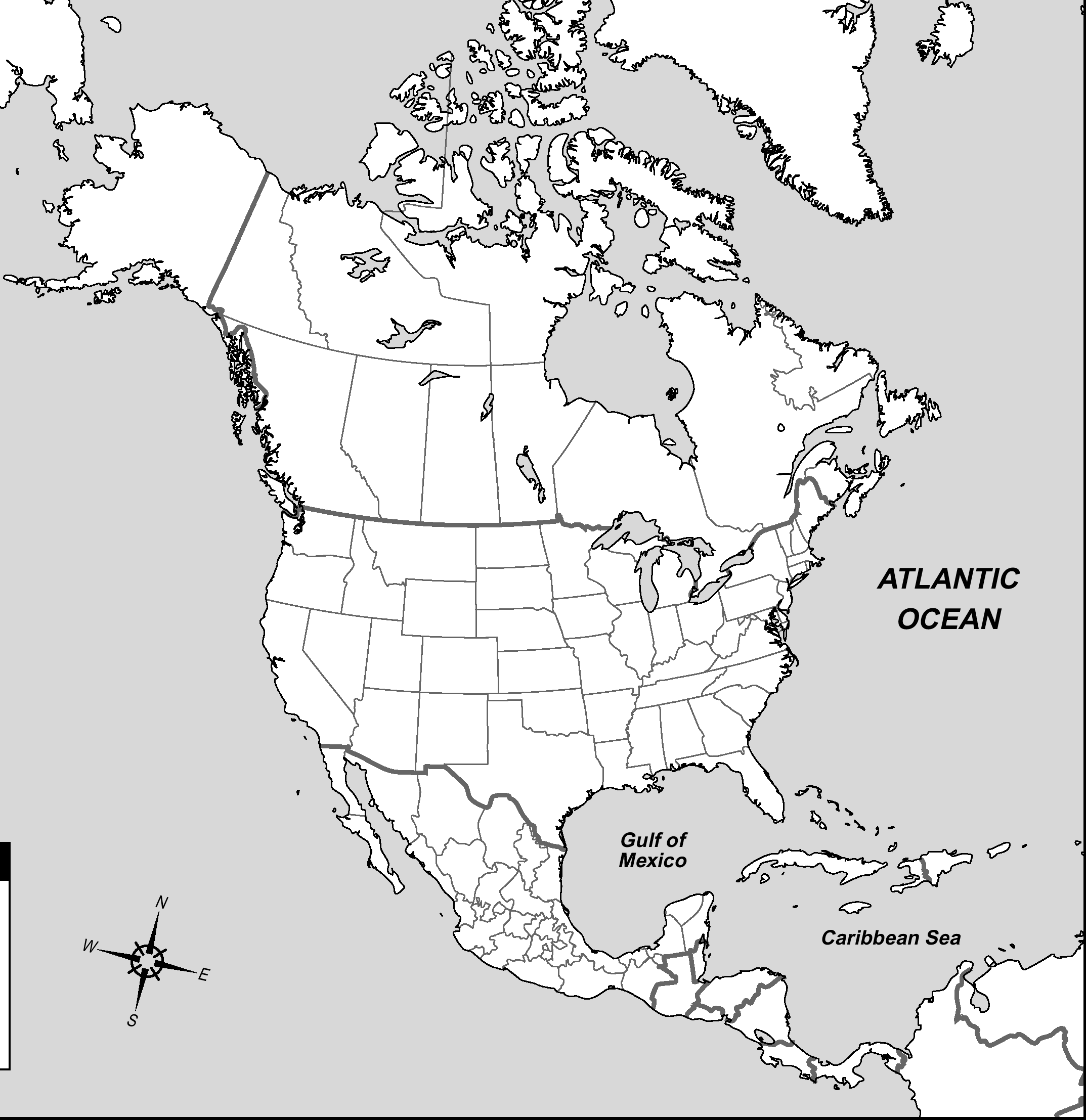 North America Political Outline Map Gifex