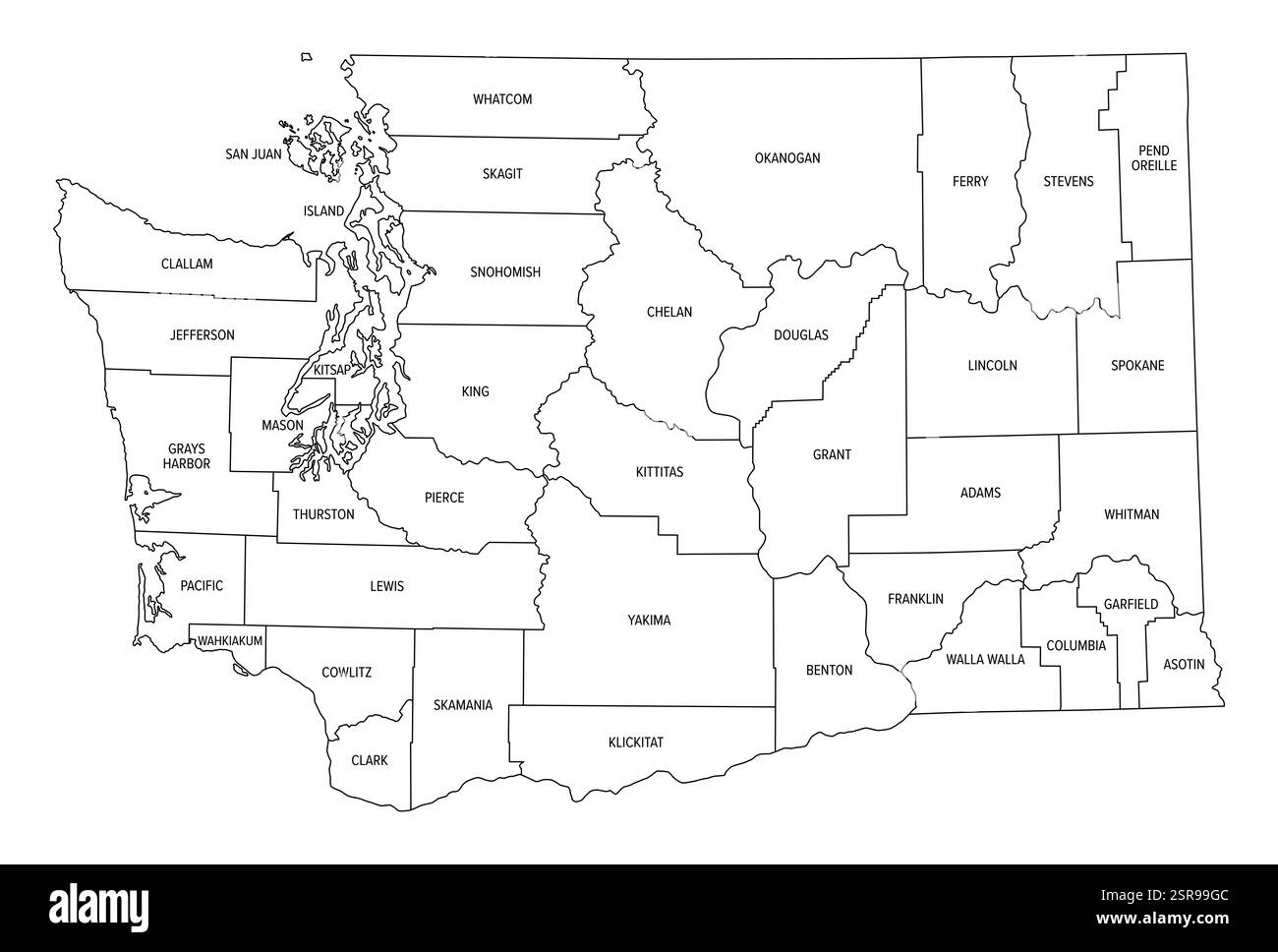 Northwest Usa Map Black And White Stock Photos amp Images Alamy