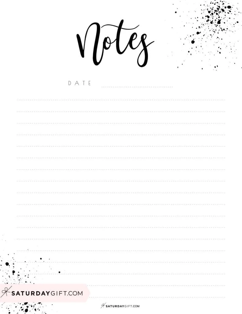 Note Pages 43 Cute amp Free Printable Note Paper Templates
