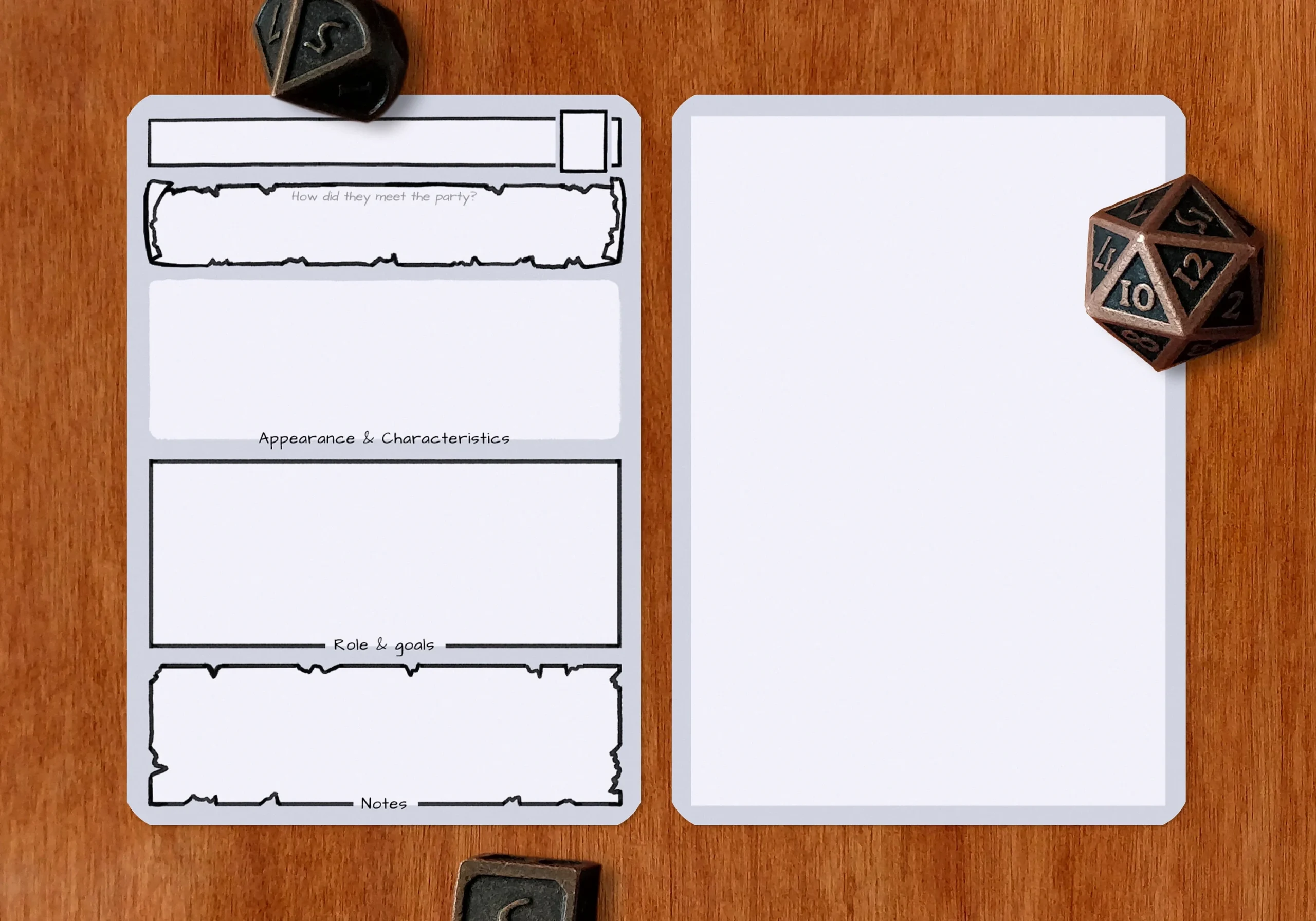 NPC Cards Dnd 5e PDF Fillable Etsy