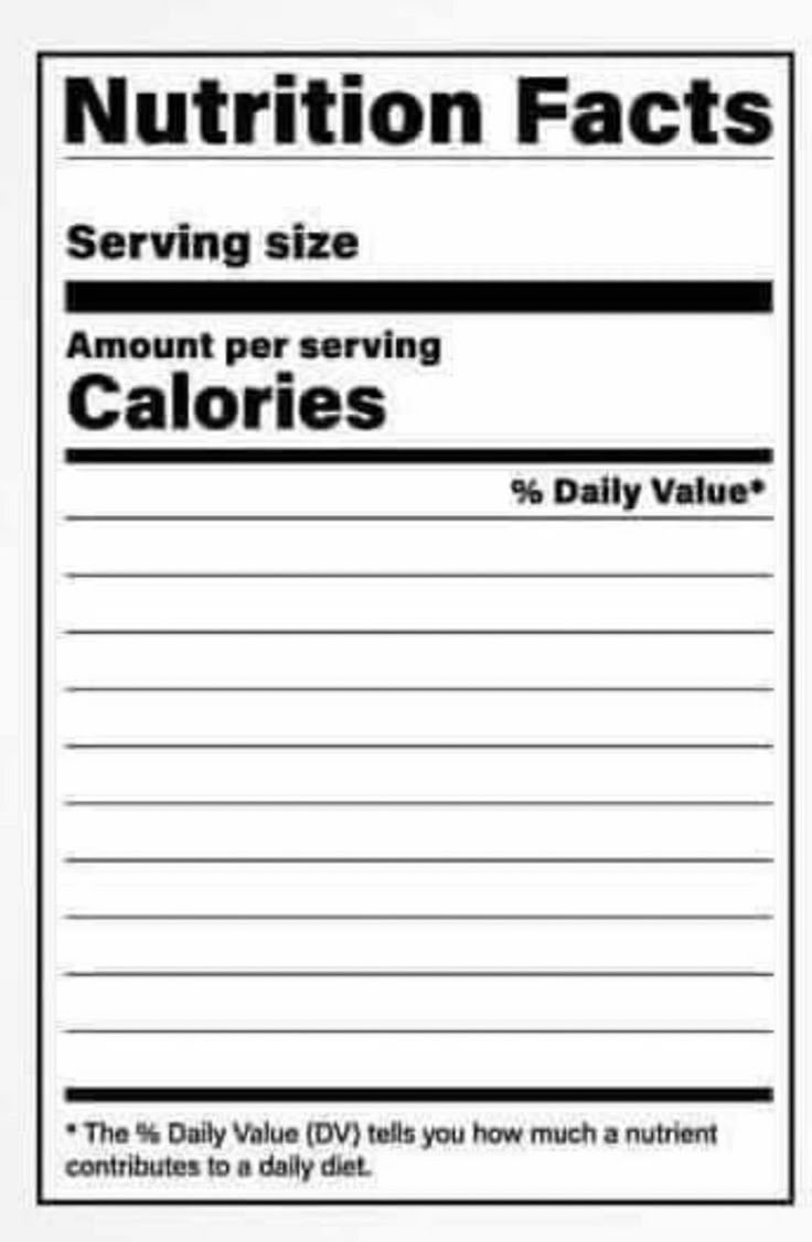Nutrition Facts Label For Business In 2023