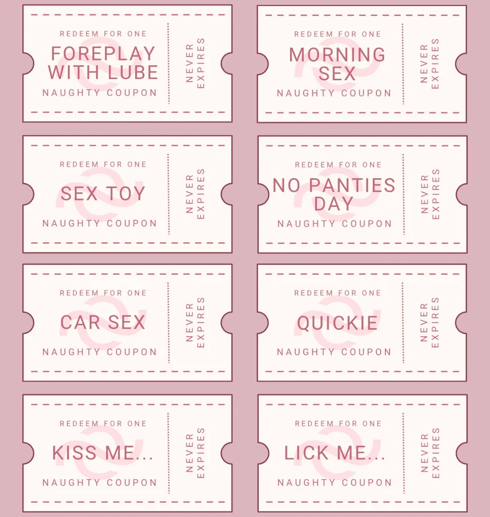 Free Printable Blank Sex Coupons