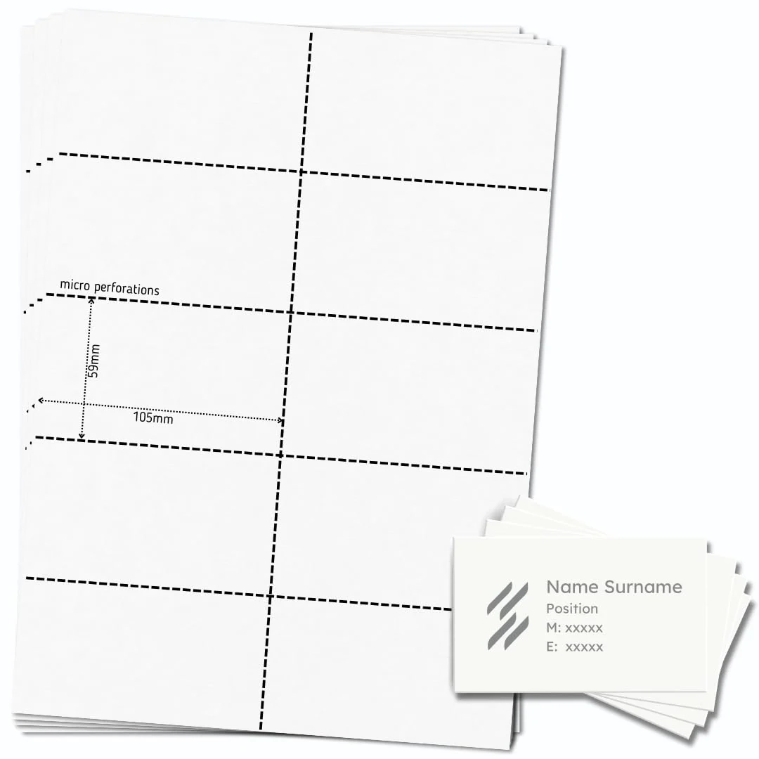 Printable Blank Business Cards Perforated