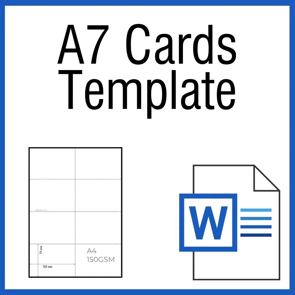 Printable Blank Card Template Word