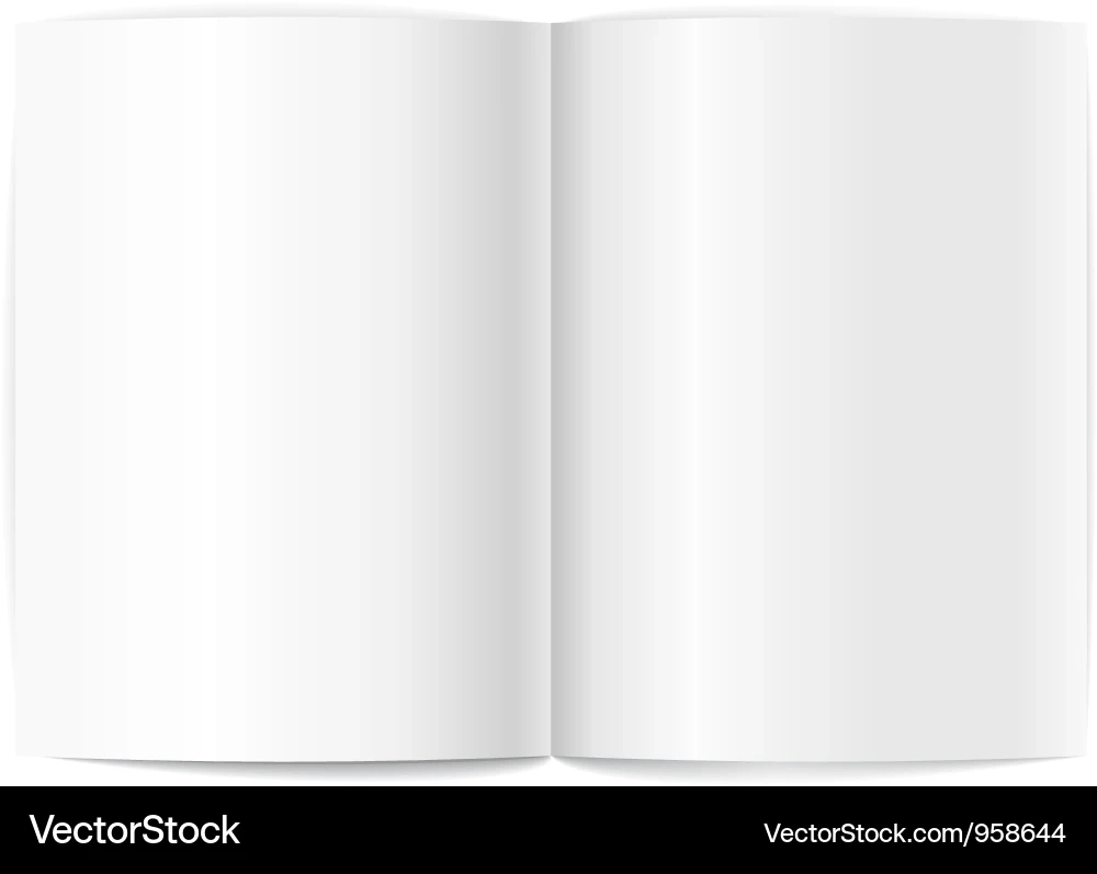 Open Book Pages Template Royalty Free Vector Image