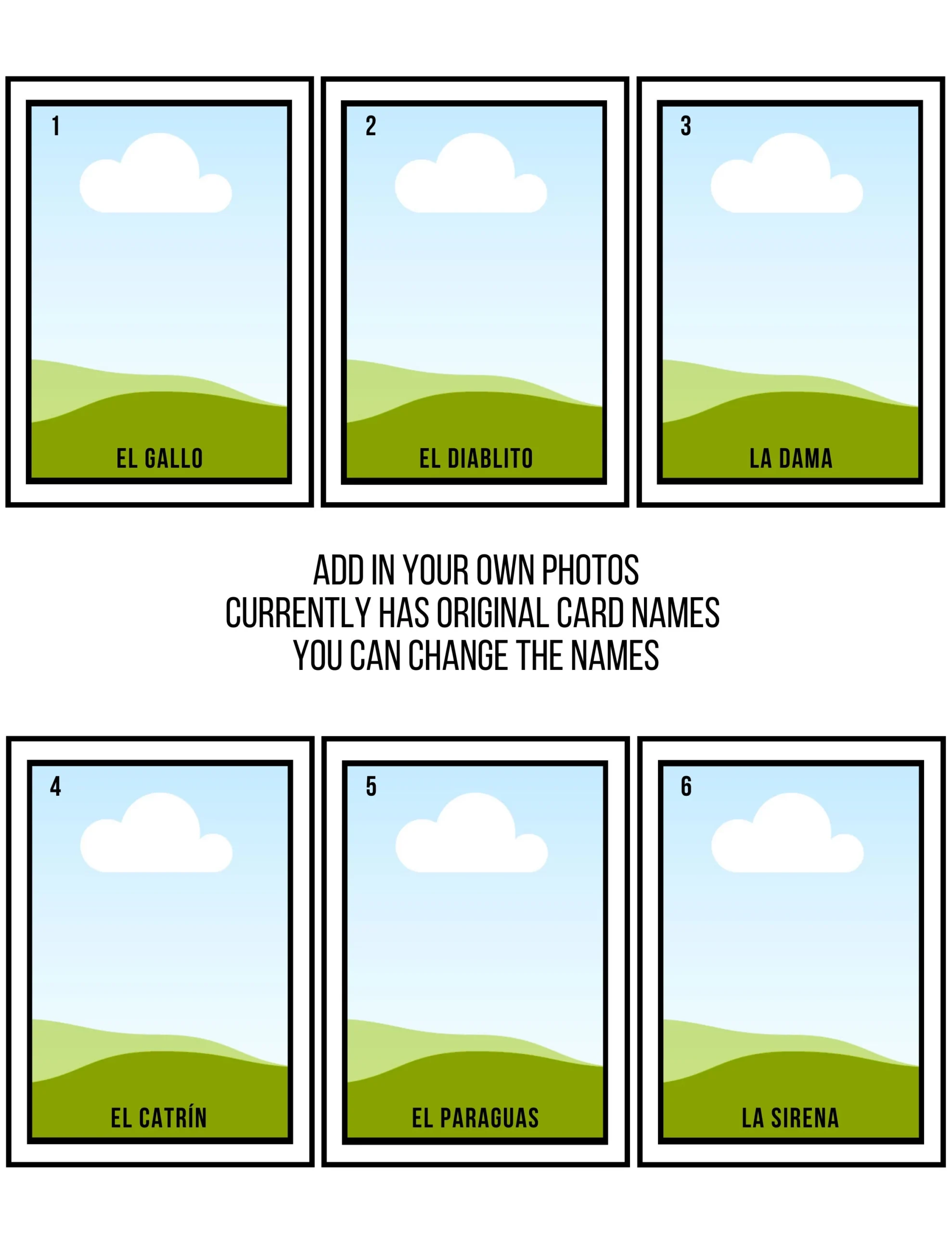 Original Loteria Spiel Anpassbare Vorlage F r Canva 