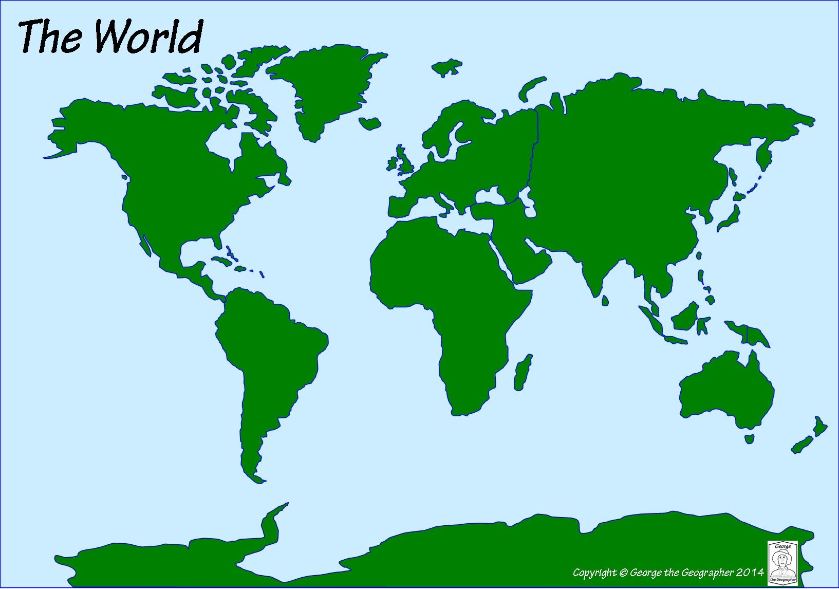 Contients And Map Blank Printable