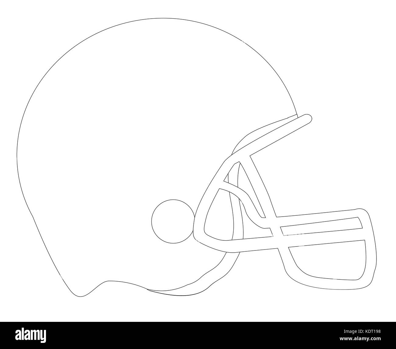 Printable Blank Football Helmet