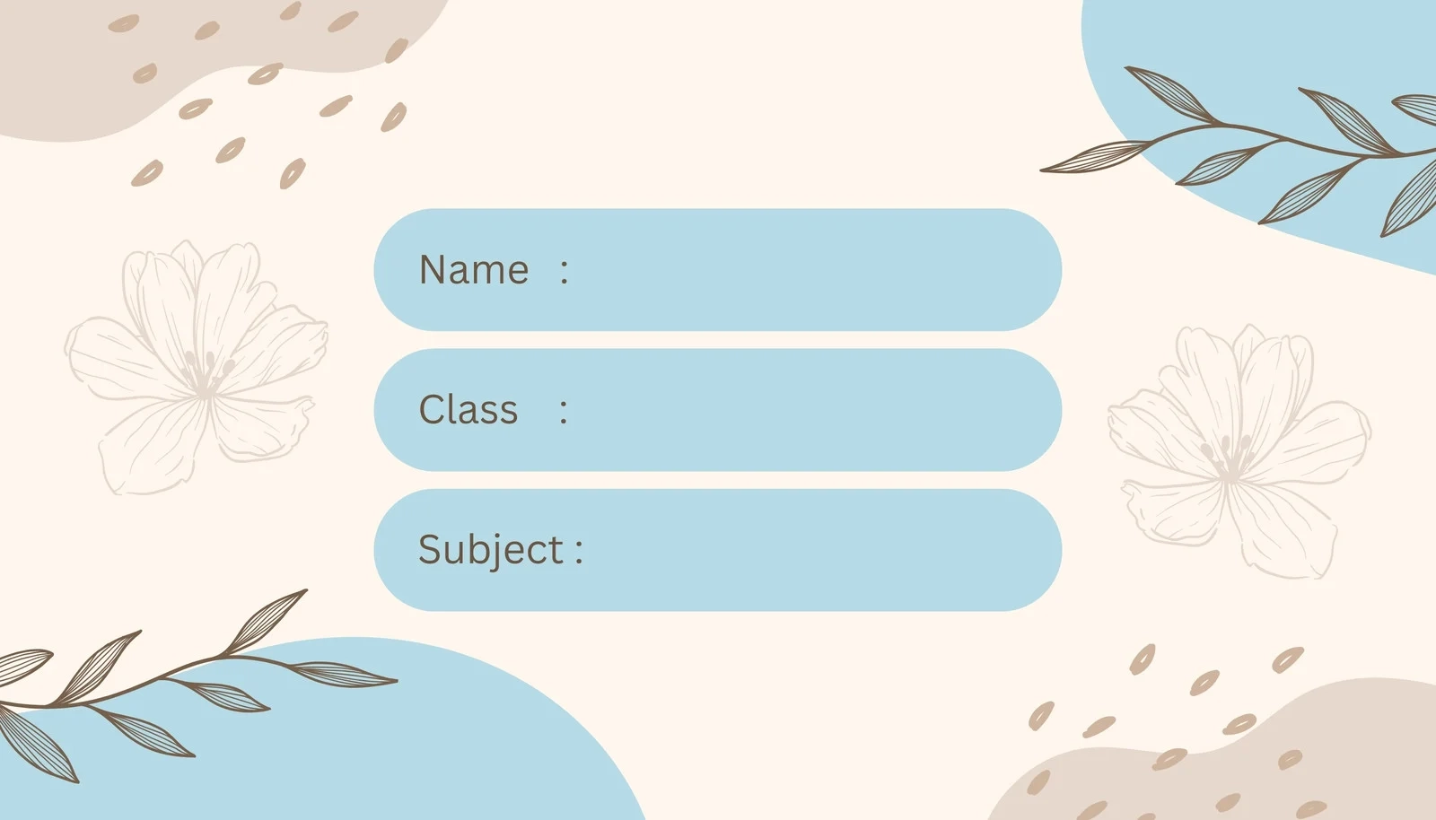 Cute Printable Blank Tags