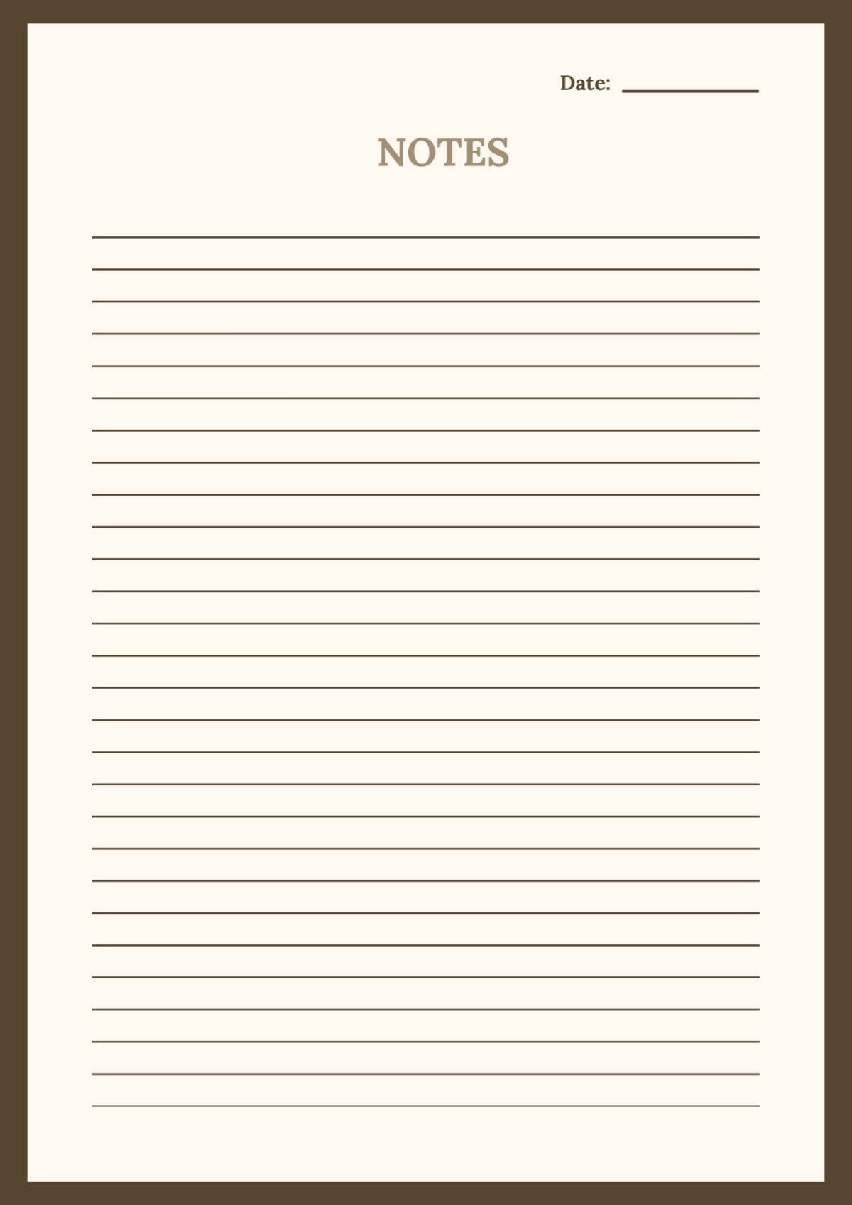 Free Blank Notepad Printable