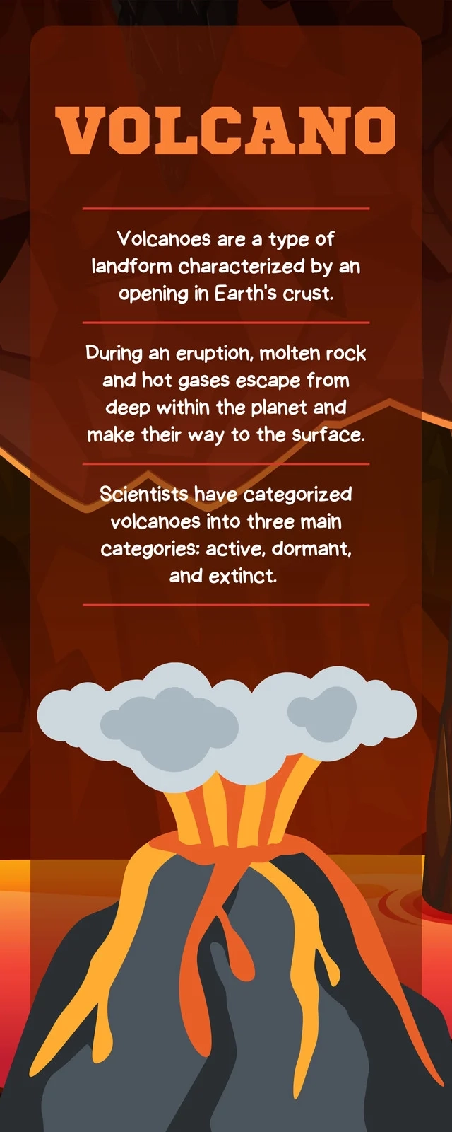 Printable Blank Volcano Brochure