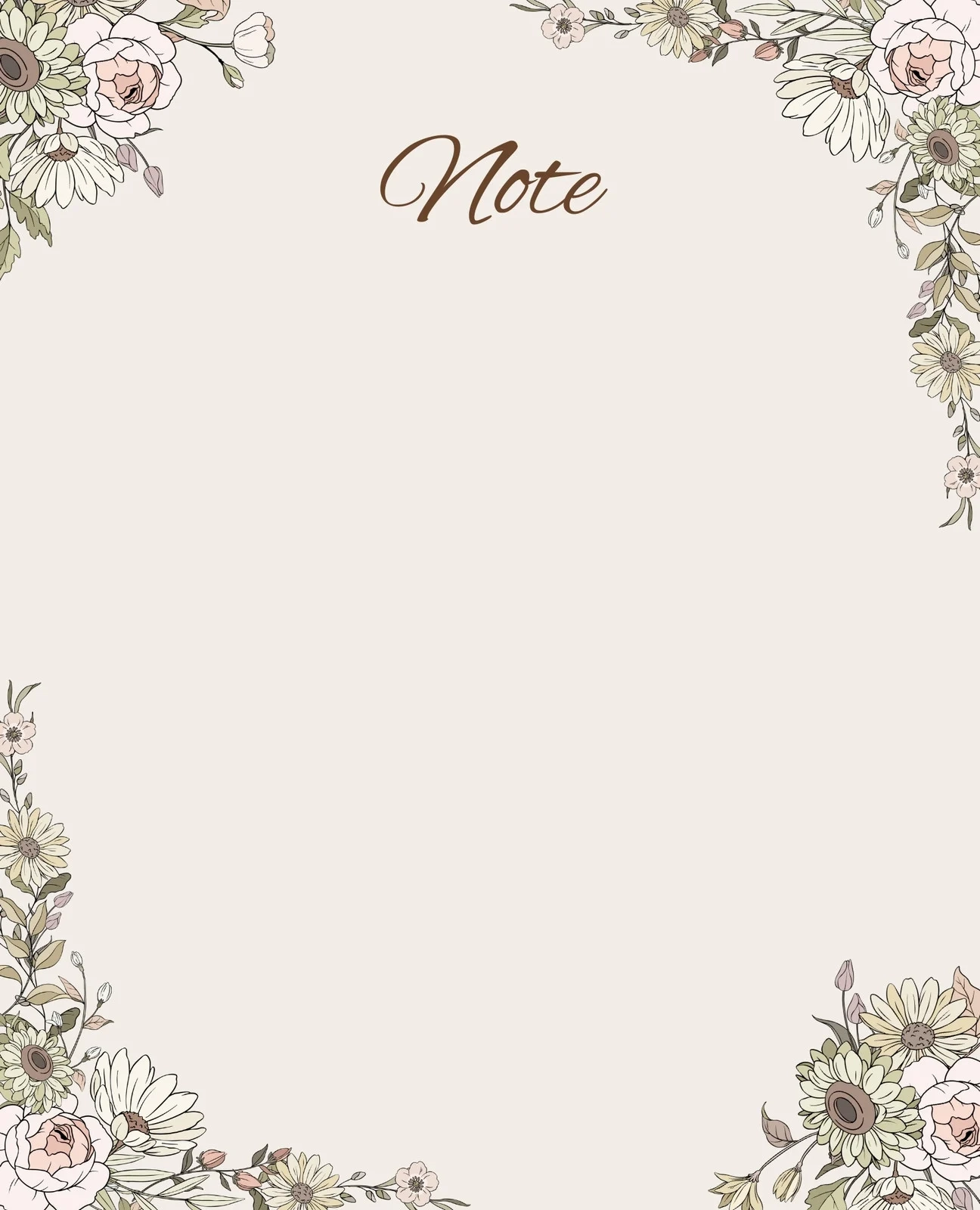 Page 5 Free Editable Printable Floral Note Card Templates Canva