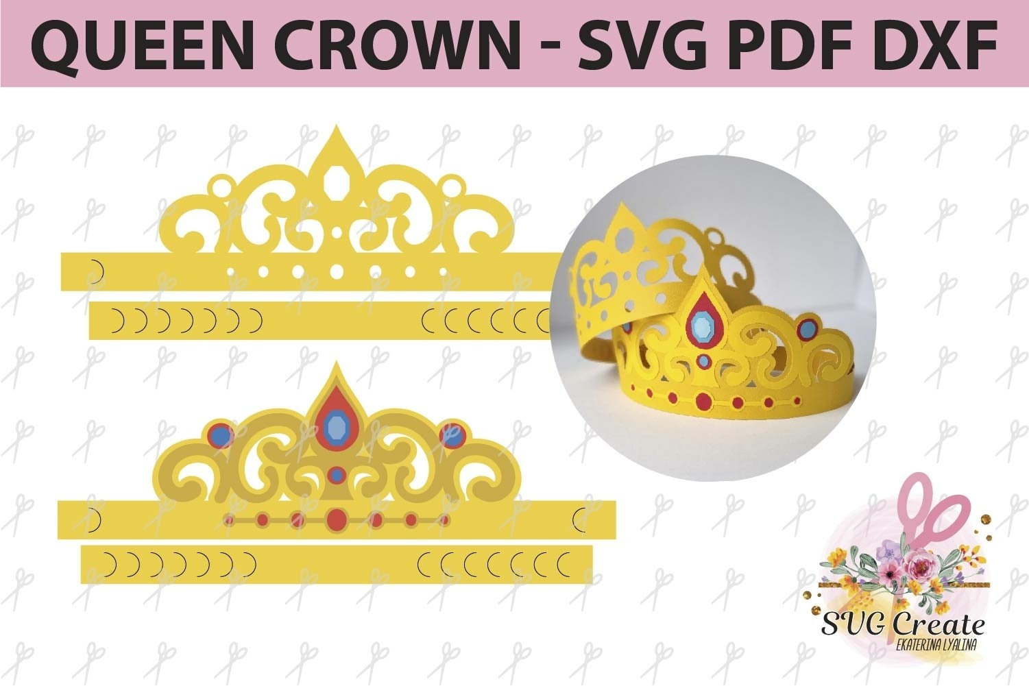 Paper Crown Svg Tiara Svg Queen Crown Svg King Crown Pdf