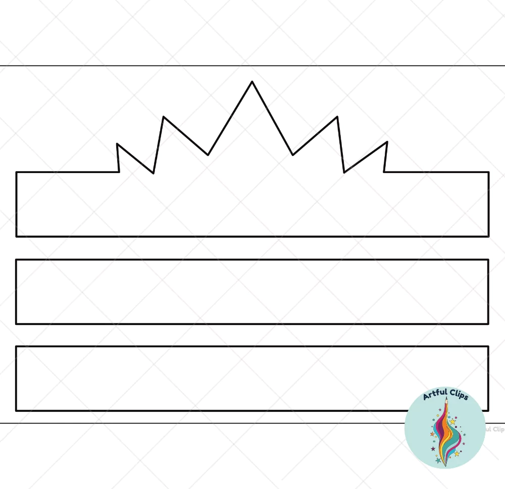 Paper Crown Template Set For Kindergarten Crafts Free