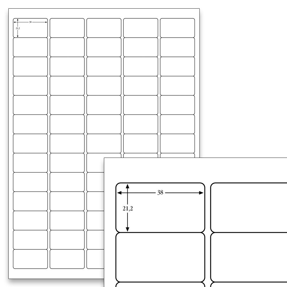 Papierdirekt Universal Labels 65 Labels Per Sheet LUMA Brand 
