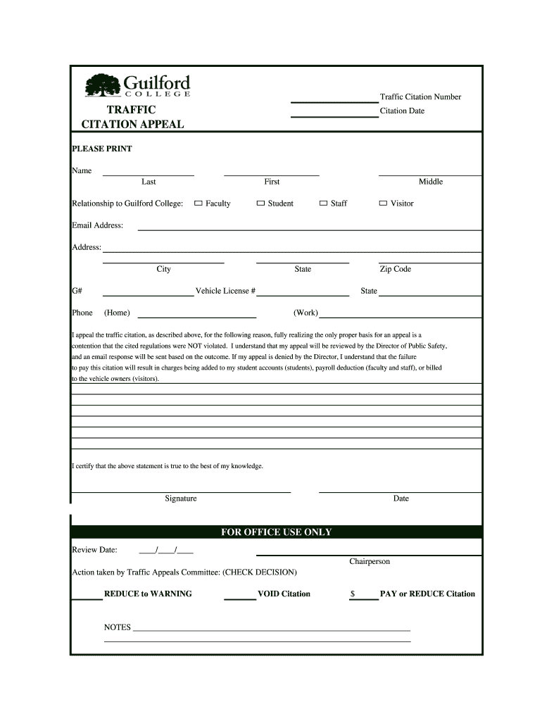 Printable Blank Traffic Ticket