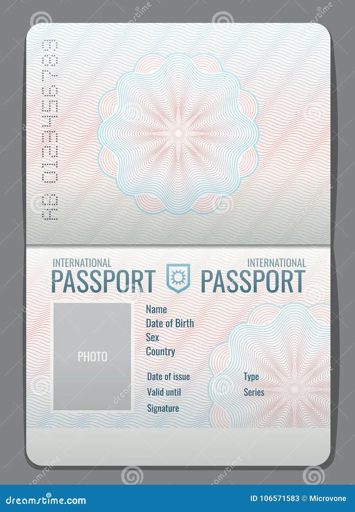 Passport Template Stock Illustrations 11 525 Passport Template 