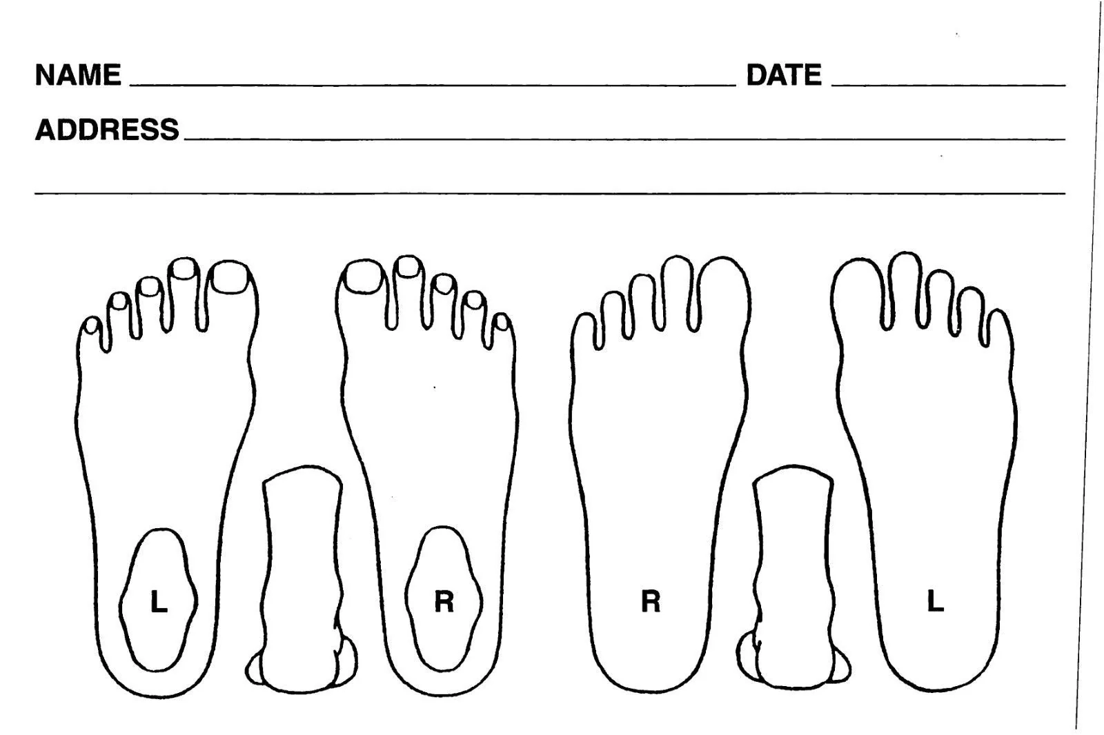 Blank Feet Printable