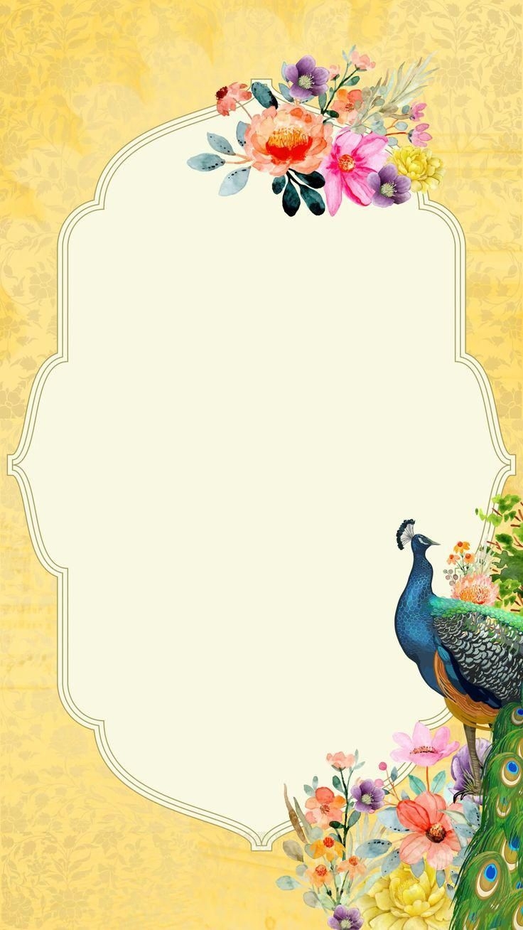 Peacock Wedding Invitation Template