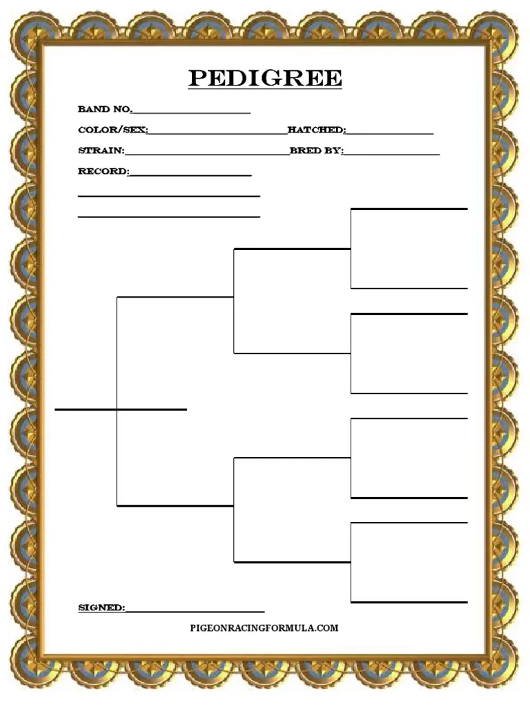 Pedigree Template PDF